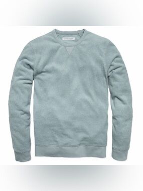 Outerknown Hightide Crew Pullover Sweatshirt in Ash Blue Size Medium Terry